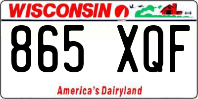 WI license plate 865XQF