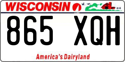 WI license plate 865XQH