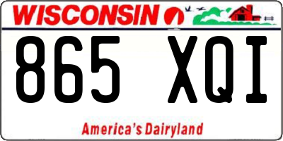 WI license plate 865XQI
