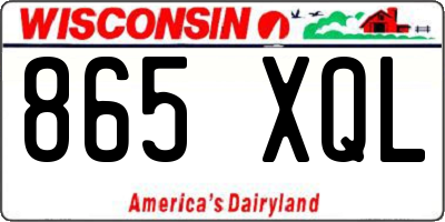 WI license plate 865XQL