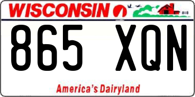 WI license plate 865XQN