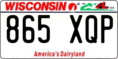 WI license plate 865XQP