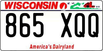 WI license plate 865XQQ