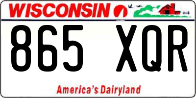 WI license plate 865XQR
