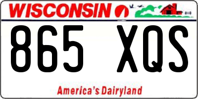 WI license plate 865XQS
