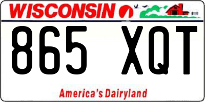 WI license plate 865XQT