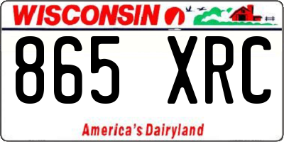 WI license plate 865XRC