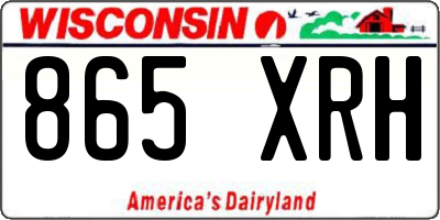WI license plate 865XRH