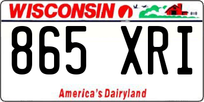 WI license plate 865XRI