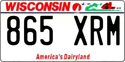 WI license plate 865XRM