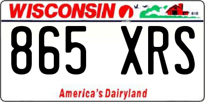 WI license plate 865XRS