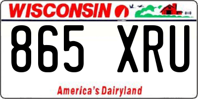 WI license plate 865XRU
