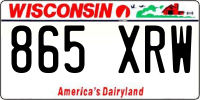 WI license plate 865XRW