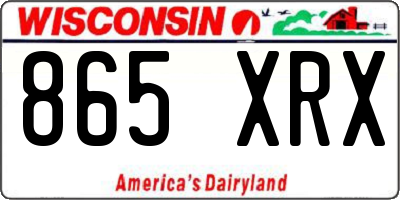 WI license plate 865XRX