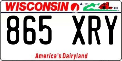 WI license plate 865XRY