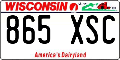 WI license plate 865XSC