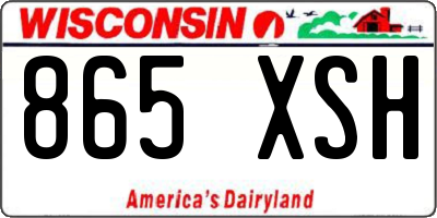 WI license plate 865XSH