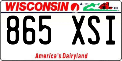 WI license plate 865XSI