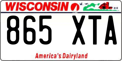 WI license plate 865XTA
