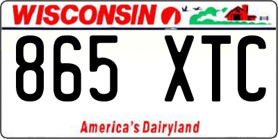 WI license plate 865XTC