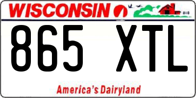 WI license plate 865XTL