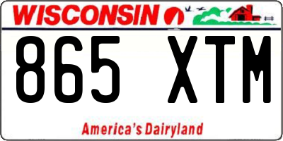 WI license plate 865XTM