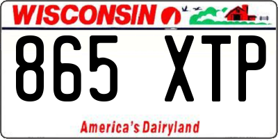 WI license plate 865XTP