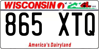 WI license plate 865XTQ