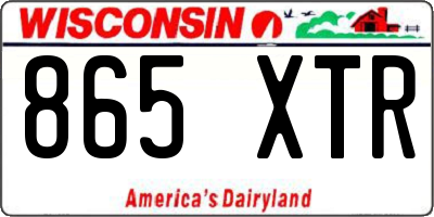 WI license plate 865XTR