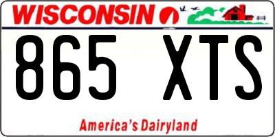 WI license plate 865XTS