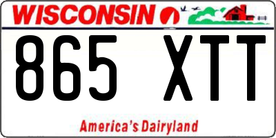 WI license plate 865XTT