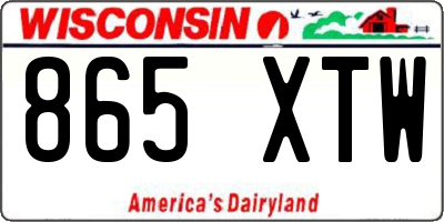 WI license plate 865XTW