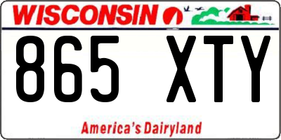 WI license plate 865XTY