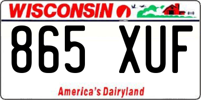 WI license plate 865XUF