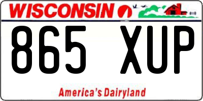 WI license plate 865XUP