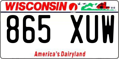 WI license plate 865XUW