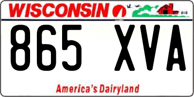 WI license plate 865XVA