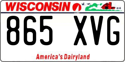 WI license plate 865XVG