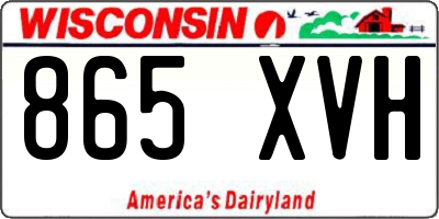WI license plate 865XVH