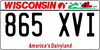 WI license plate 865XVI
