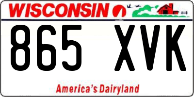 WI license plate 865XVK