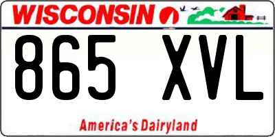 WI license plate 865XVL