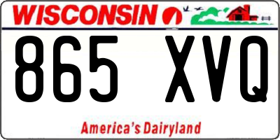 WI license plate 865XVQ