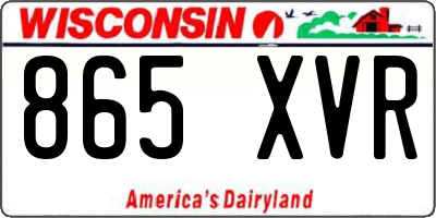 WI license plate 865XVR