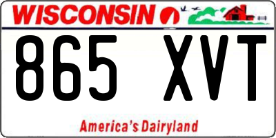 WI license plate 865XVT