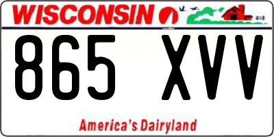 WI license plate 865XVV