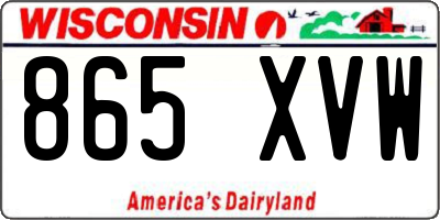 WI license plate 865XVW