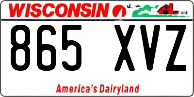 WI license plate 865XVZ