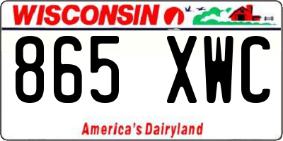 WI license plate 865XWC