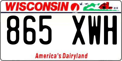 WI license plate 865XWH